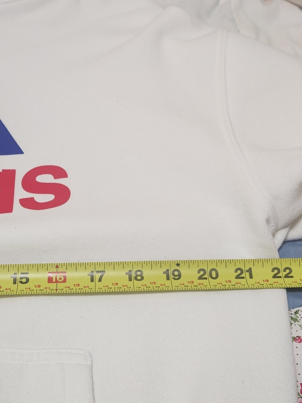 Adidas Mens Medium 2 Tone Bos Hdy Sweatshirt Multi Sports White Red /Blue Logo - Picture 4 of 11